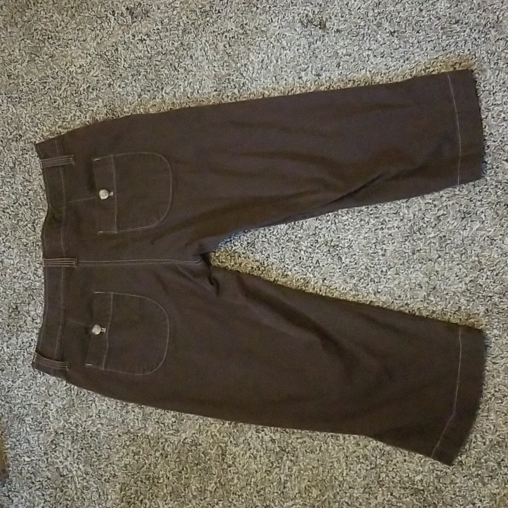 Eddie Bauer Brown Dress Capris, 8 - Picture 2 of 2